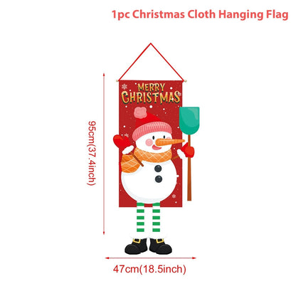 Christmas Hanging Flag Merry Christmas Decorations for Home 2024 Christmas Gifts Christmas Ornaments Navidad Xmas New Year 2025