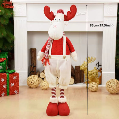 Navidad Reindeer Christmas Figures Decorations New Year Christmas Tree Decorations Christmas Elk Ornaments for Home Windown