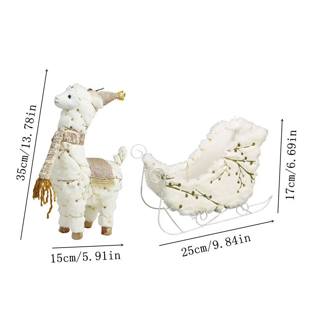 Navidad Reindeer Christmas Figures Decorations New Year Christmas Tree Decorations Christmas Elk Ornaments for Home Windown