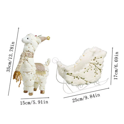 Navidad Reindeer Christmas Figures Decorations New Year Christmas Tree Decorations Christmas Elk Ornaments for Home Windown