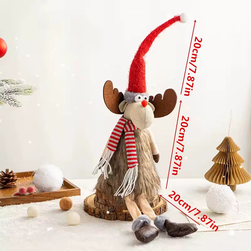 Navidad Reindeer Christmas Figures Decorations New Year Christmas Tree Decorations Christmas Elk Ornaments for Home Windown
