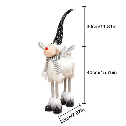 Navidad Reindeer Christmas Figures Decorations New Year Christmas Tree Decorations Christmas Elk Ornaments for Home Windown