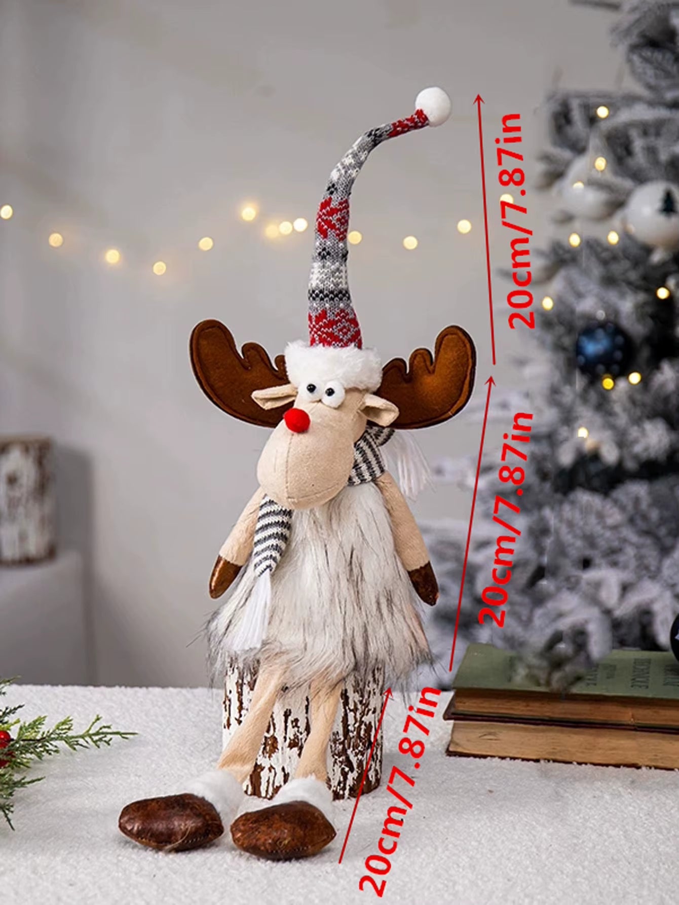 Navidad Reindeer Christmas Figures Decorations New Year Christmas Tree Decorations Christmas Elk Ornaments for Home Windown
