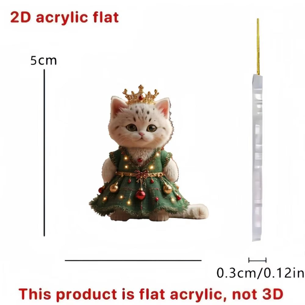 Christmas Wall Decoration 2D Acrylic Cartoon Dwarf Christmas Tree Pendant Christmas Cartoon Cute Christmas Suprimentos De Natal