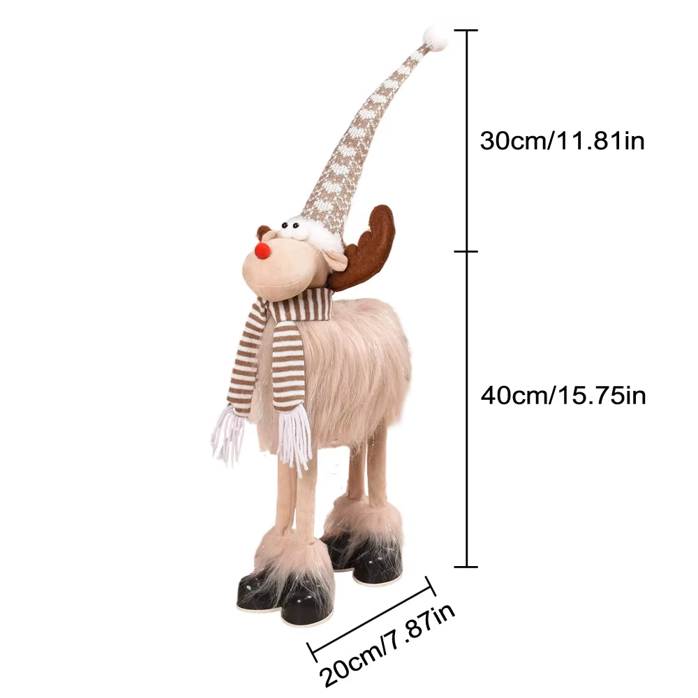 Navidad Reindeer Christmas Figures Decorations New Year Christmas Tree Decorations Christmas Elk Ornaments for Home Windown