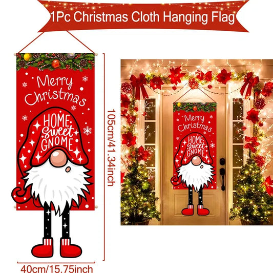 Christmas Hanging Flag Merry Christmas Decorations for Home 2024 Christmas Gifts Christmas Ornaments Navidad Xmas New Year 2025