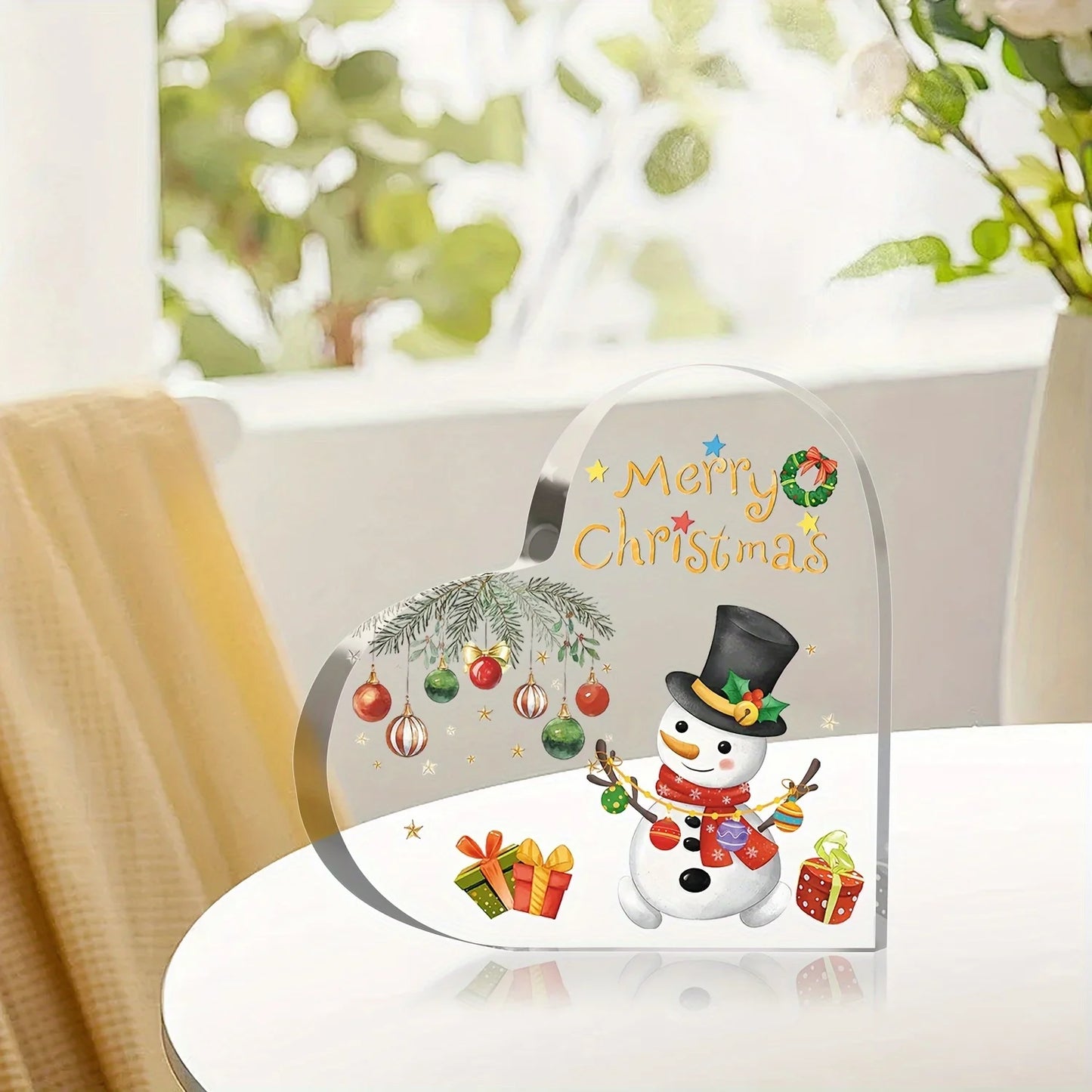 1Pc, Unique Christmas Gifts & Christmas Decorations, Suitable for Christmas Party Decoration, Christmas Table Decorations, Happy