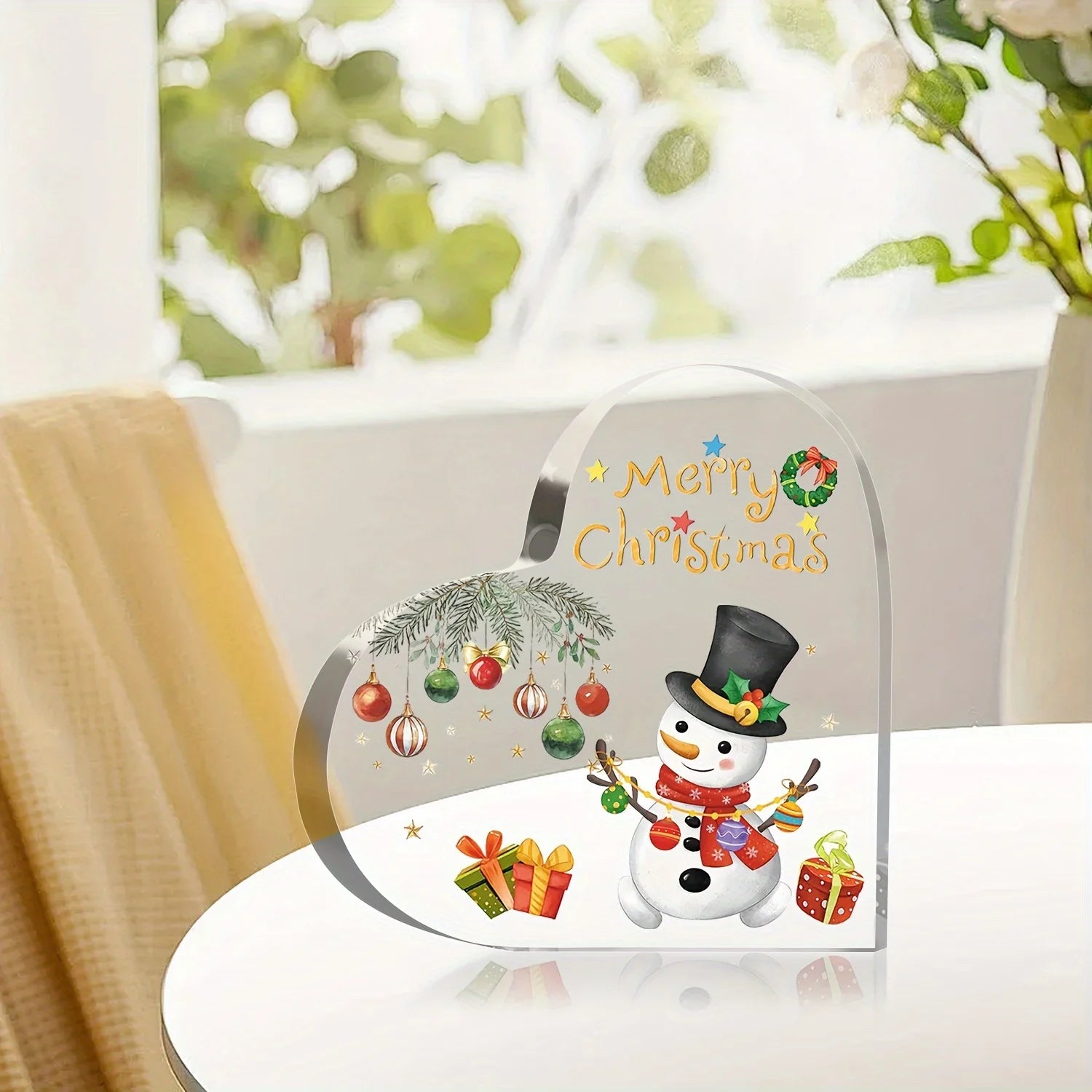 1Pc, Unique Christmas Gifts & Christmas Decorations, Suitable for Christmas Party Decoration, Christmas Table Decorations, Happy