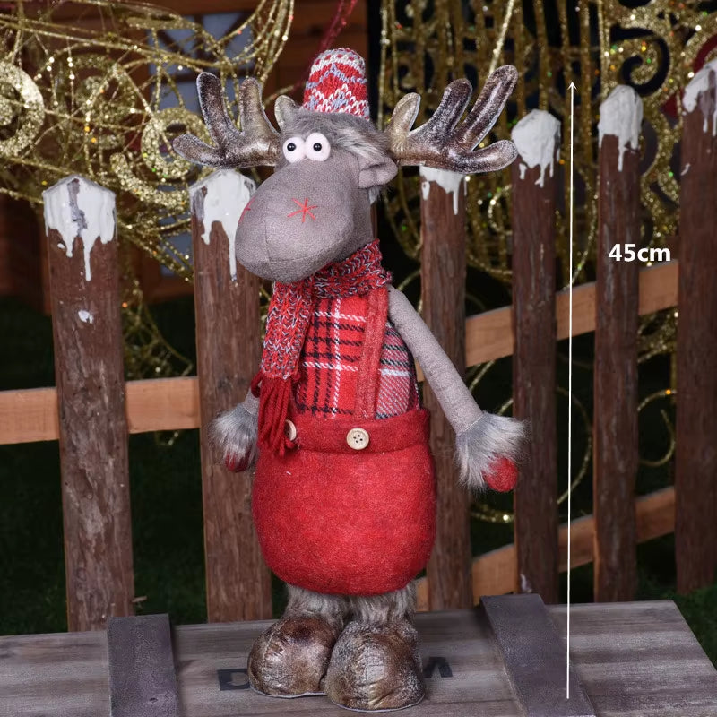 Navidad Reindeer Christmas Figures Decorations New Year Christmas Tree Decorations Christmas Elk Ornaments for Home Windown