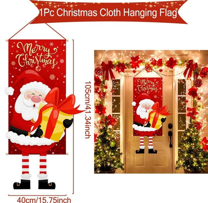 Christmas Hanging Flag Merry Christmas Decorations for Home 2024 Christmas Gifts Christmas Ornaments Navidad Xmas New Year 2025
