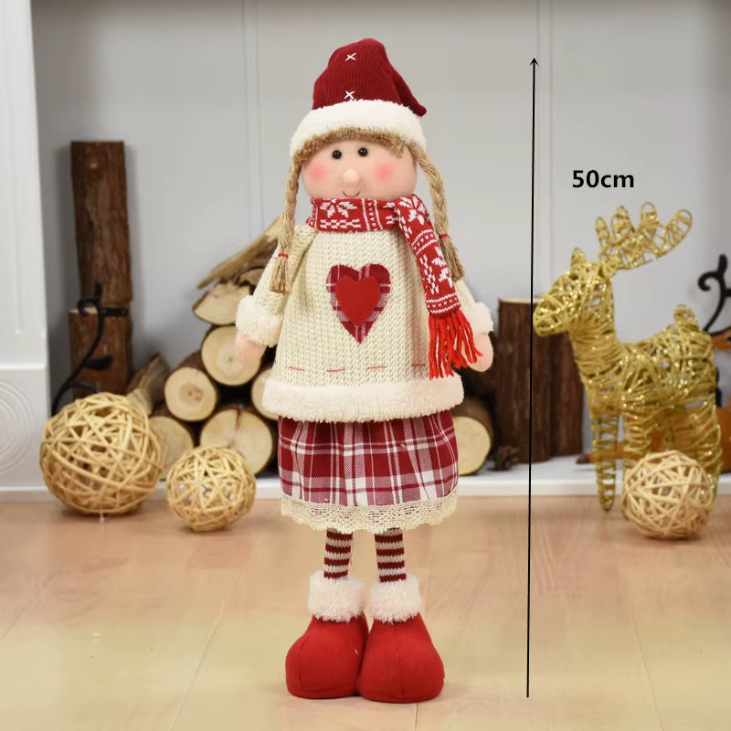 Navidad Reindeer Christmas Figures Decorations New Year Christmas Tree Decorations Christmas Elk Ornaments for Home Windown