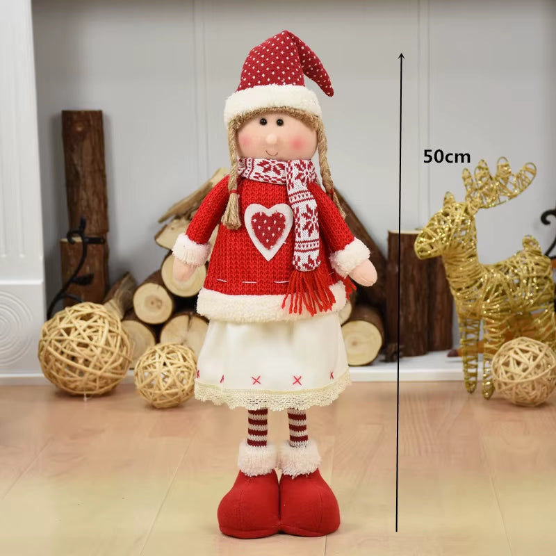 Navidad Reindeer Christmas Figures Decorations New Year Christmas Tree Decorations Christmas Elk Ornaments for Home Windown