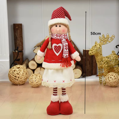 Navidad Reindeer Christmas Figures Decorations New Year Christmas Tree Decorations Christmas Elk Ornaments for Home Windown