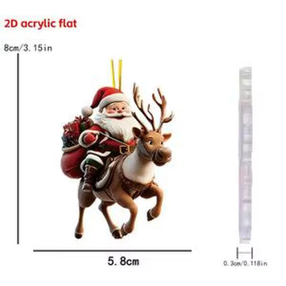 Christmas Wall Decoration 2D Acrylic Cartoon Dwarf Christmas Tree Pendant Christmas Cartoon Cute Christmas Suprimentos De Natal