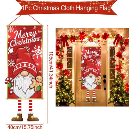 Christmas Hanging Flag Merry Christmas Decorations for Home 2024 Christmas Gifts Christmas Ornaments Navidad Xmas New Year 2025