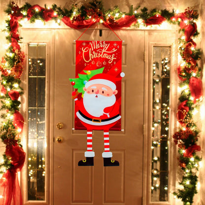 Christmas Hanging Flag Merry Christmas Decorations for Home 2024 Christmas Gifts Christmas Ornaments Navidad Xmas New Year 2025