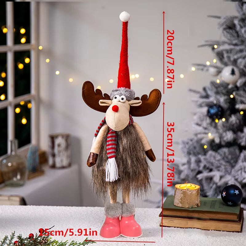 Navidad Reindeer Christmas Figures Decorations New Year Christmas Tree Decorations Christmas Elk Ornaments for Home Windown
