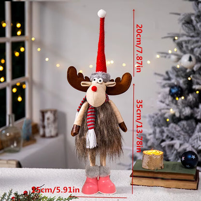 Navidad Reindeer Christmas Figures Decorations New Year Christmas Tree Decorations Christmas Elk Ornaments for Home Windown