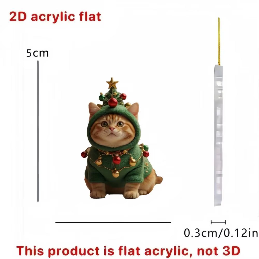 Christmas Wall Decoration 2D Acrylic Cartoon Dwarf Christmas Tree Pendant Christmas Cartoon Cute Christmas Suprimentos De Natal