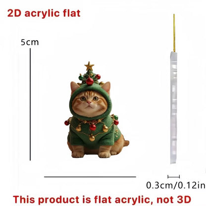 Christmas Wall Decoration 2D Acrylic Cartoon Dwarf Christmas Tree Pendant Christmas Cartoon Cute Christmas Suprimentos De Natal