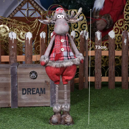 Navidad Reindeer Christmas Figures Decorations New Year Christmas Tree Decorations Christmas Elk Ornaments for Home Windown