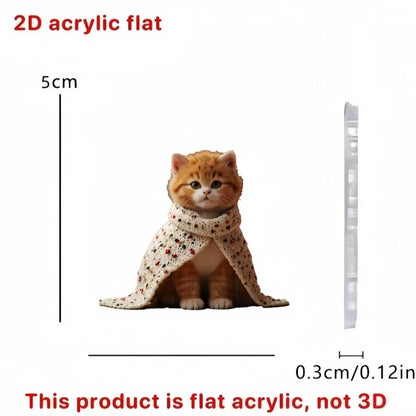 Christmas Wall Decoration 2D Acrylic Cartoon Dwarf Christmas Tree Pendant Christmas Cartoon Cute Christmas Suprimentos De Natal