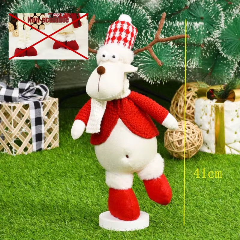 Navidad Reindeer Christmas Figures Decorations New Year Christmas Tree Decorations Christmas Elk Ornaments for Home Windown