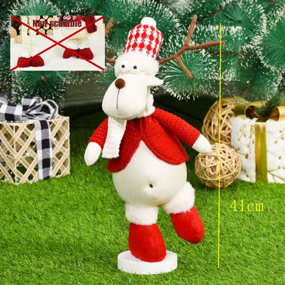 Navidad Reindeer Christmas Figures Decorations New Year Christmas Tree Decorations Christmas Elk Ornaments for Home Windown